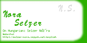 nora selzer business card